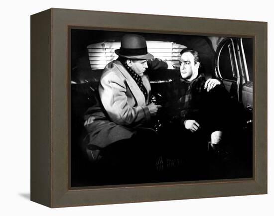 On The Waterfront, Rod Steiger, Marlon Brando, 1954-null-Framed Stretched Canvas