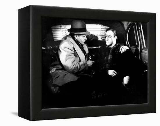 On The Waterfront, Rod Steiger, Marlon Brando, 1954-null-Framed Stretched Canvas