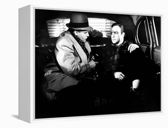 On The Waterfront, Rod Steiger, Marlon Brando, 1954-null-Framed Stretched Canvas