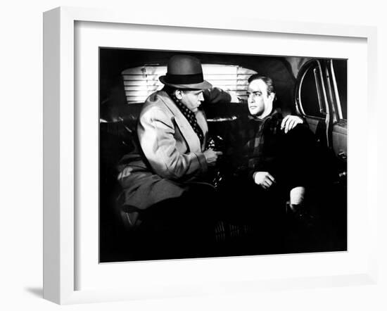 On The Waterfront, Rod Steiger, Marlon Brando, 1954-null-Framed Photo