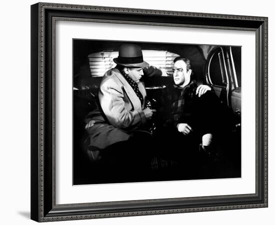 On The Waterfront, Rod Steiger, Marlon Brando, 1954-null-Framed Photo