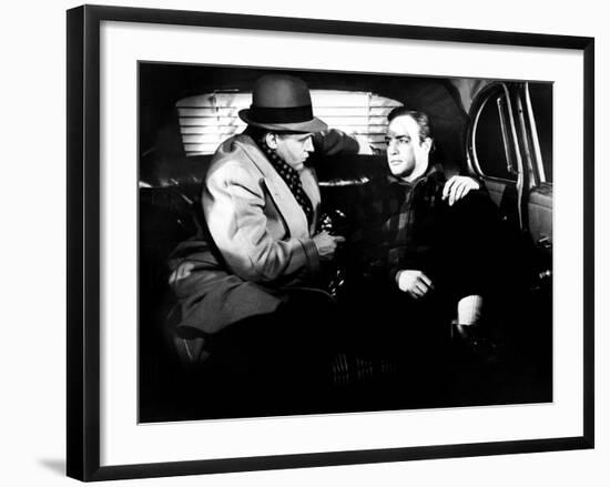 On The Waterfront, Rod Steiger, Marlon Brando, 1954-null-Framed Photo