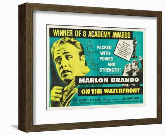 On the Waterfront, UK Movie Poster, 1954-null-Framed Art Print