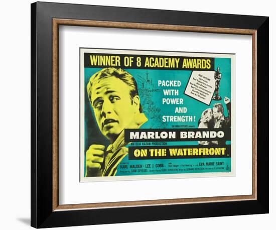 On the Waterfront, UK Movie Poster, 1954-null-Framed Art Print