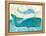 On the Waves I Whale Spray-Sue Schlabach-Framed Stretched Canvas