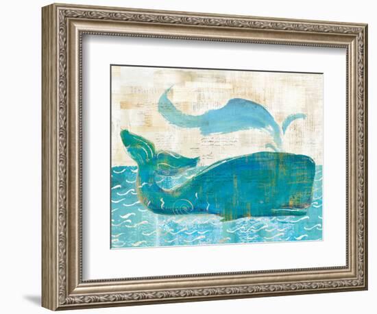 On the Waves I Whale Spray-Sue Schlabach-Framed Premium Giclee Print