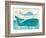 On the Waves I Whale Spray-Sue Schlabach-Framed Premium Giclee Print