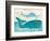 On the Waves I Whale Spray-Sue Schlabach-Framed Premium Giclee Print