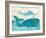 On the Waves I Whale Spray-Sue Schlabach-Framed Art Print