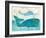 On the Waves I Whale Spray-Sue Schlabach-Framed Art Print