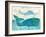 On the Waves I Whale Spray-Sue Schlabach-Framed Art Print