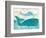 On the Waves I Whale Spray-Sue Schlabach-Framed Art Print