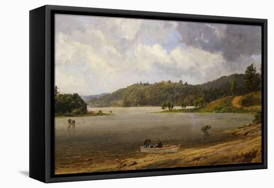 On the Wawayanda Lake, New Jersey-Jasper Francis Cropsey-Framed Premier Image Canvas