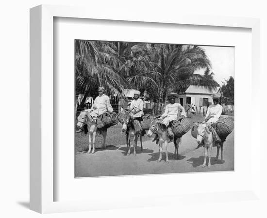 On the Way Home from Market, Jamaica, C1905-Adolphe & Son Duperly-Framed Premium Giclee Print