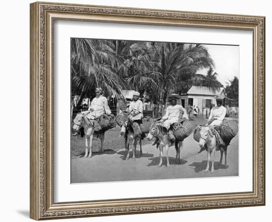 On the Way Home from Market, Jamaica, C1905-Adolphe & Son Duperly-Framed Giclee Print