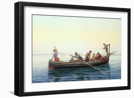On The Way Home, The Bay of Naples, 1907-Pietro Gabrini-Framed Giclee Print