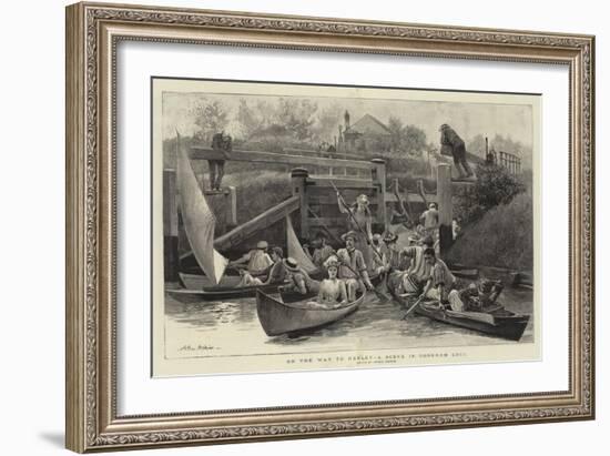 On the Way to Henley, a Scene in Cookham Lock-Arthur Hopkins-Framed Giclee Print