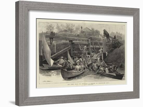 On the Way to Henley, a Scene in Cookham Lock-Arthur Hopkins-Framed Giclee Print