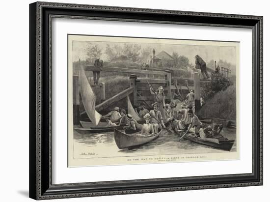 On the Way to Henley, a Scene in Cookham Lock-Arthur Hopkins-Framed Giclee Print