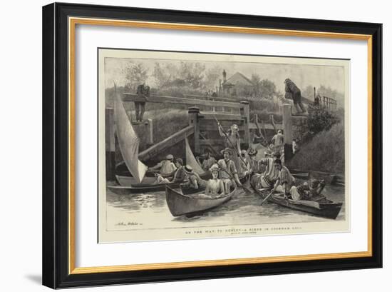 On the Way to Henley, a Scene in Cookham Lock-Arthur Hopkins-Framed Giclee Print