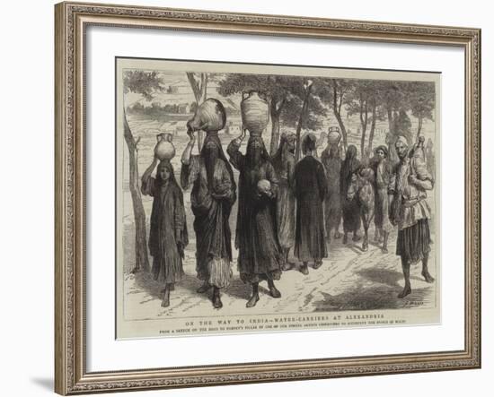 On the Way to India, Water-Carriers at Alexandria-Godefroy Durand-Framed Giclee Print