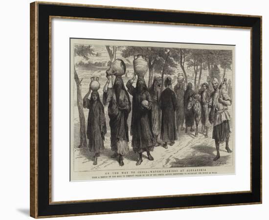 On the Way to India, Water-Carriers at Alexandria-Godefroy Durand-Framed Giclee Print