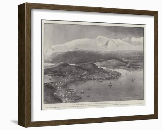 On the Way to Klondike, Lake Bennett, and Site of Station on the White Pass and Yukon Railway-null-Framed Giclee Print