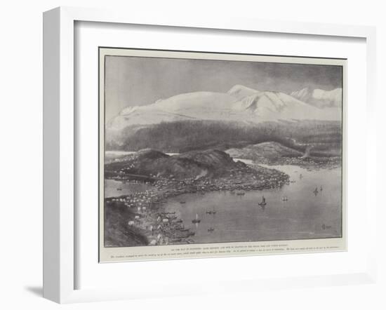 On the Way to Klondike, Lake Bennett, and Site of Station on the White Pass and Yukon Railway-null-Framed Giclee Print