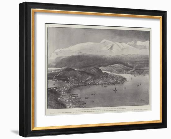 On the Way to Klondike, Lake Bennett, and Site of Station on the White Pass and Yukon Railway-null-Framed Giclee Print