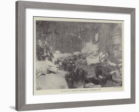On the Way to Klondike, the Chilcoot Pass Route in 1898-null-Framed Giclee Print