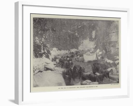 On the Way to Klondike, the Chilcoot Pass Route in 1898-null-Framed Giclee Print