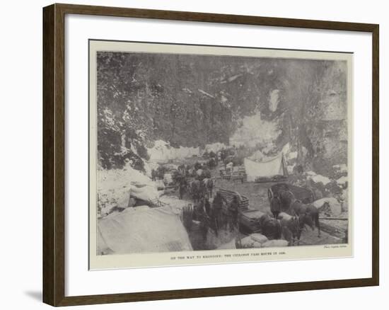 On the Way to Klondike, the Chilcoot Pass Route in 1898-null-Framed Giclee Print