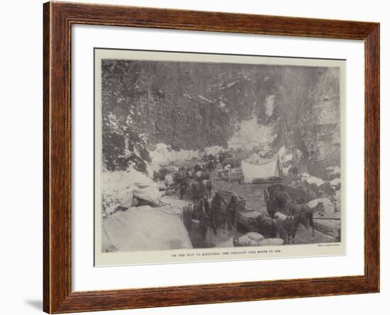 On the Way to Klondike, the Chilcoot Pass Route in 1898-null-Framed Giclee Print