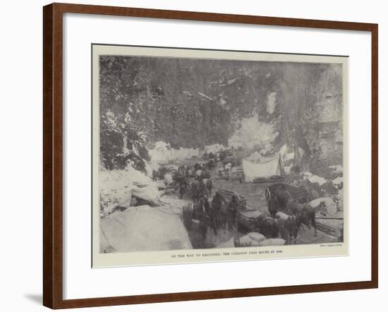 On the Way to Klondike, the Chilcoot Pass Route in 1898-null-Framed Giclee Print