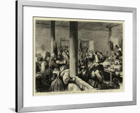 On the Way to Siberia, Wives and Relatives of Exiled Prisoners in Voluntary Imprisonment at Moscow-Godefroy Durand-Framed Giclee Print