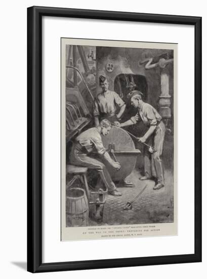 On the Way to the Front, Preparing for Action-William T. Maud-Framed Giclee Print