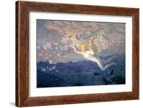 On the Wings of the Morning, 1905 (W/C Heightened with Bodycolour and Gold Paint)-Edward Robert Hughes-Framed Giclee Print