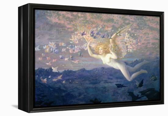 On the Wings of the Morning, 1905 (W/C Heightened with Bodycolour and Gold Paint)-Edward Robert Hughes-Framed Premier Image Canvas