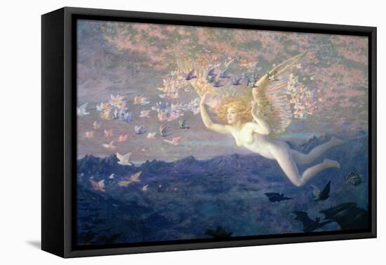 On the Wings of the Morning, 1905 (W/C Heightened with Bodycolour and Gold Paint)-Edward Robert Hughes-Framed Premier Image Canvas