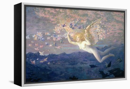 On the Wings of the Morning, 1905 (W/C Heightened with Bodycolour and Gold Paint)-Edward Robert Hughes-Framed Premier Image Canvas