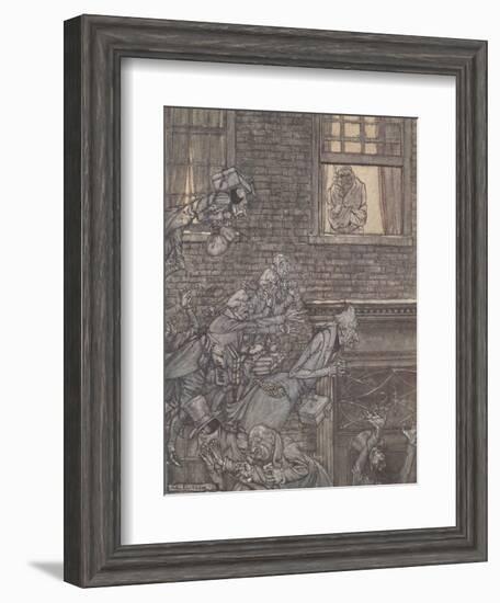 'On the Wings of the Wind', 1915-Arthur Rackham-Framed Giclee Print