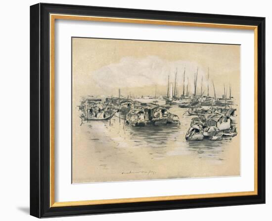 'On the Yellow River', 1903-Mortimer L Menpes-Framed Giclee Print