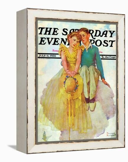 "On Top of the World" Saturday Evening Post Cover, July 11,1936-Norman Rockwell-Framed Premier Image Canvas