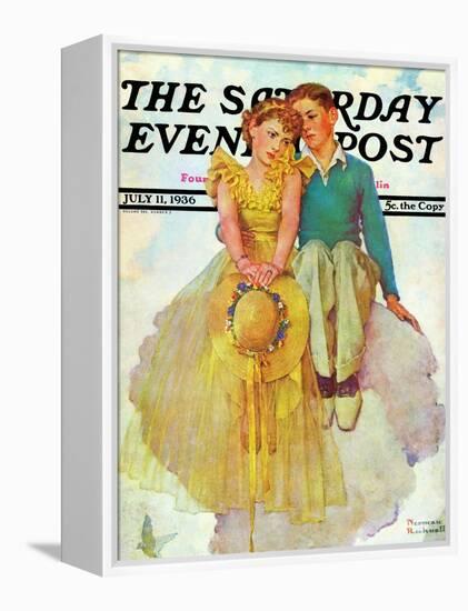 "On Top of the World" Saturday Evening Post Cover, July 11,1936-Norman Rockwell-Framed Premier Image Canvas