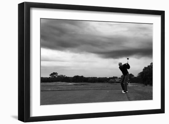 On Vacation in Martha's Vineyard the President was Golfing at the Vineyard Golf Club, Aug. 22, 2010-null-Framed Photo