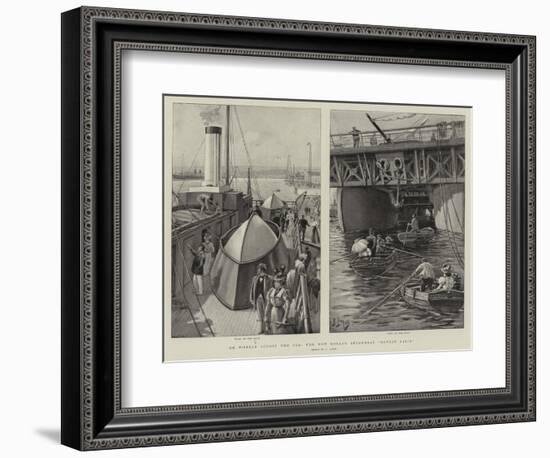 On Wheels across the Sea, the New Roller Steamboat Ernest Bazin-Henri Lanos-Framed Giclee Print