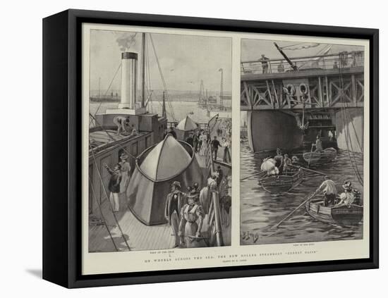 On Wheels across the Sea, the New Roller Steamboat Ernest Bazin-Henri Lanos-Framed Premier Image Canvas