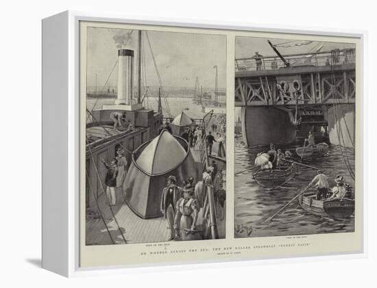 On Wheels across the Sea, the New Roller Steamboat Ernest Bazin-Henri Lanos-Framed Premier Image Canvas