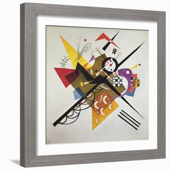 On White II, 1923-Wassily Kandinsky-Framed Giclee Print