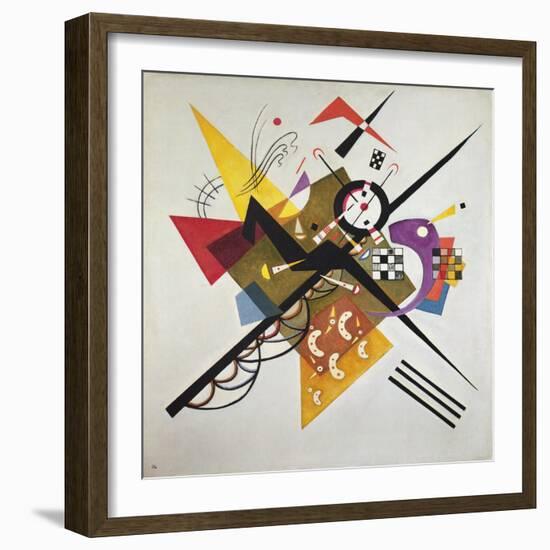 On White II, 1923-Wassily Kandinsky-Framed Giclee Print